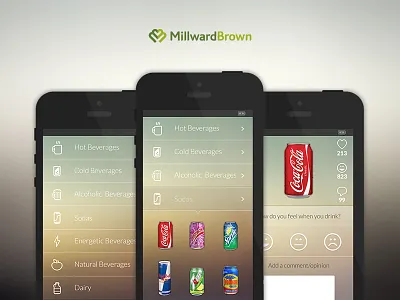 Millward Brown-Sab Miller app design flat ios 7 ios7 iphone iphone 5 mobile ui ux