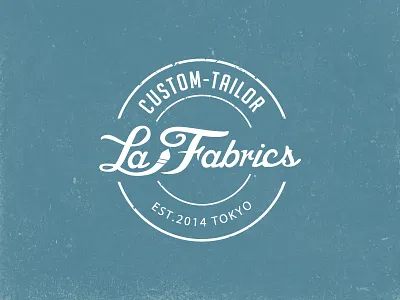 La Fabrics brand cool fashion japan. lafabrics logo logotype print vintage