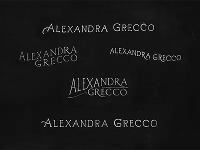 Alexandra Grecco branding hand drawn identity lettering logo
