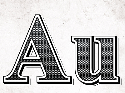 Au Typography design element gold graphic type typography