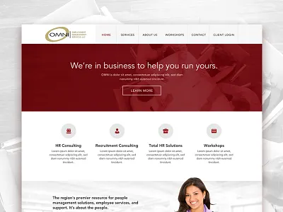 Corporate HR Website big images business client corporate flat hr icons service web