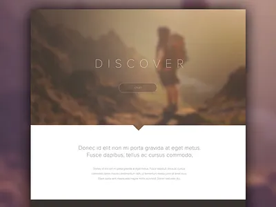 Discover clean design discover journey web