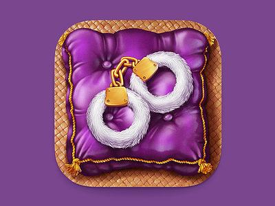 Handcuffs iOS Icon apple cloth gold handcuffs icon ios ios7 ipad iphone m18 pillow sexy