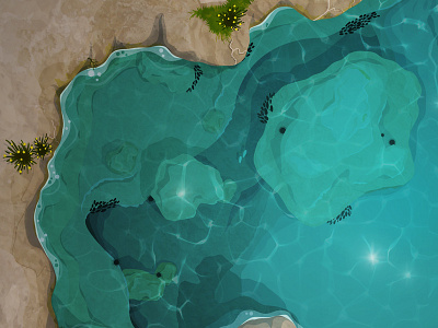 Swimming - "Estate a Capri" illustration illustrator rocks sea vector water