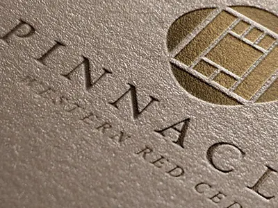 Pinnacle brand branding identity logo lumber pinnacle wood