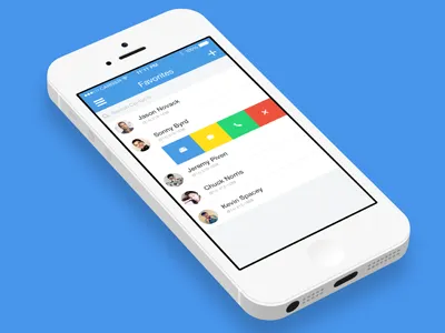 Swipe Contacts App app contact flat ios ios7 swipe