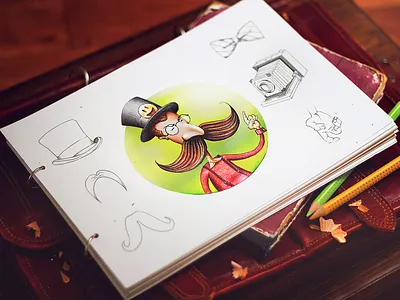 Emojiness Uncle Ji app best character draft game icon ios man mustache pencil sketch sketchbook