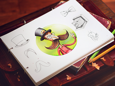 Emojiness Uncle Ji app best character draft game icon ios man mustache pencil sketch sketchbook