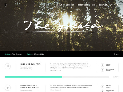 Risen Resources art audio church design development direction interactive ui ux web website