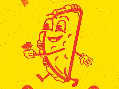 Taco Tuesday character food money smiling taco