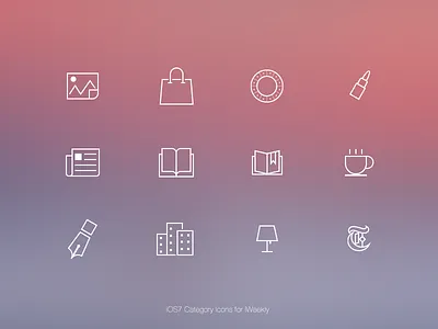 App category icons app icon ios7 iweekly line simple