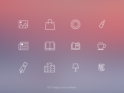 App category icons app icon ios7 iweekly line simple
