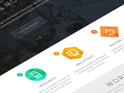 Folio Rejects 1b branding dark header landing portfolio slider splash thin
