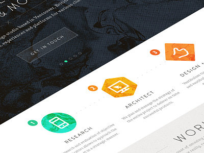 Folio Rejects 1b branding dark header landing portfolio slider splash thin