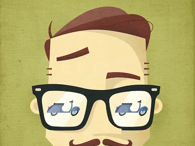 Lust For Vespa hipster illustration skillshare texture vector vespa vintage