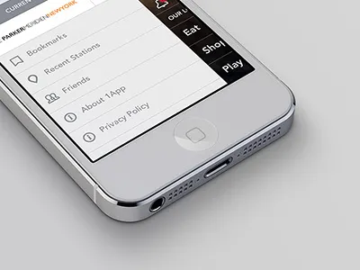 1App - Alternate Layout alert app clean flat grid ios menu minimal mobile photo san diego weather