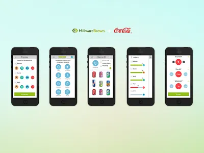 Millward Brown Cocacola Thumb app design flat ios 7 ios7 iphone iphone 5 mobile ui ux