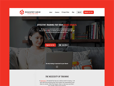 MG [WIP] landing page marketing red ui ux website