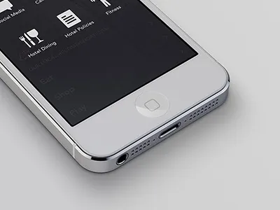 1App - Alternate Layout Overlay app blue contrast controls flat icons ios iphone menu mobile overlay