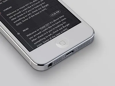 1App - Alternate Layout Pulse History app clean dark flat inbox ios messaging minimal mobile overlay timeline