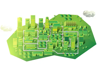 Cityscape illustration infographic vector