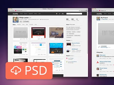 Dribbble Shot Previewer (PSD) dribbble free freebie photoshop portfolio preview psd shot shot preview