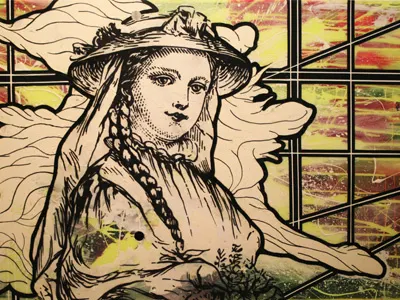 New Artwork acrylic fine art ink mixed media painting