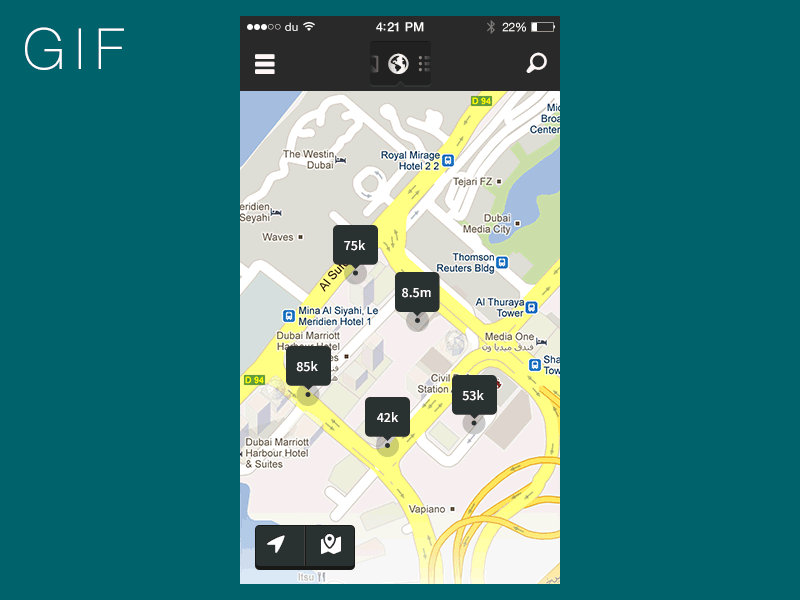 [GIF] Property App Map View by Mahdi Farra on Dribbble