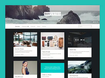 Diverted tumblr ui webdesign