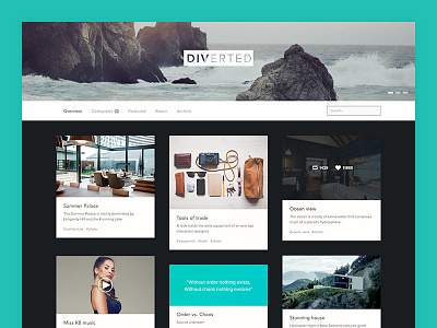 Diverted tumblr ui webdesign