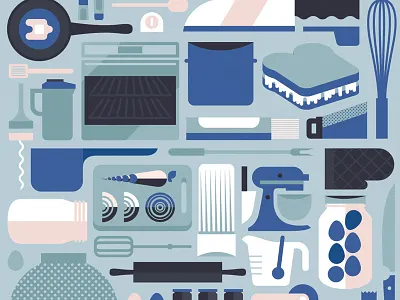 Cooking Classes Pattern design food illustration market pattern