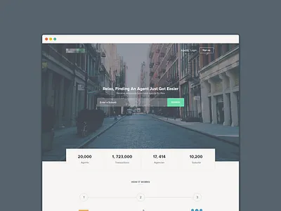 Homepage how it works real estate search social stats testimonials ui unsplash ux wallpaper why choose us wireframes