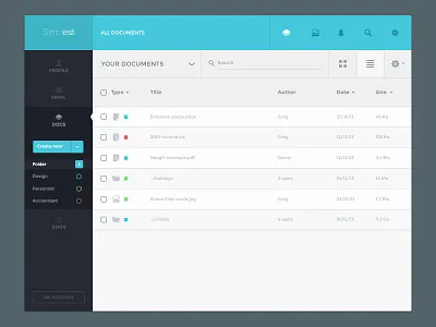Simplest docs app cloud docs drive flat minimal simple ui ux web app word