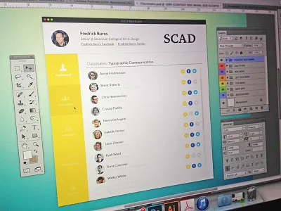 Blackboard Classmates UI app application blackboard education minimal redesign school simple social ui user experience user interface