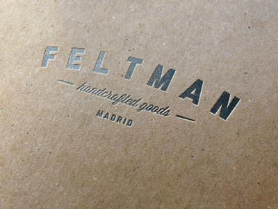 Feltman Logo brand design feltman goods handcrafted logo madrid