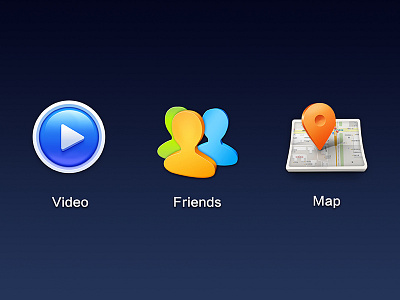 Icon Set china color contact friend icon icons juno light map paper video