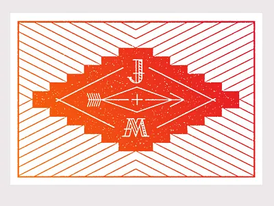 J M RSVP Cover custom font geometric pattern rsvp wedding invite