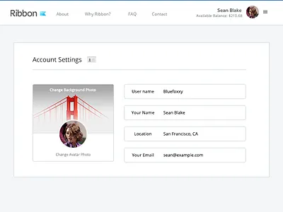 Settings for Ribbon desktop option options payments ribbon setting settings web website