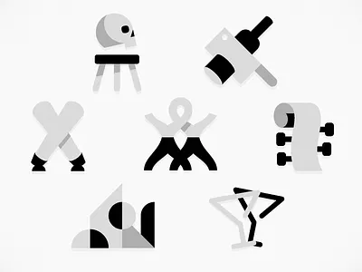 The New Yorker : Goings On About Town Icons black and white culture editorial icons illustration magazine michael spitz print skullz spot illustration the new yorker