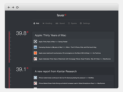 Fever Redesign browser chrome dark fever redesign rss web