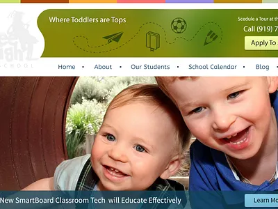 Curved wordpress website header clean free green header illustration interface responsive school site slider webdesign wordpress