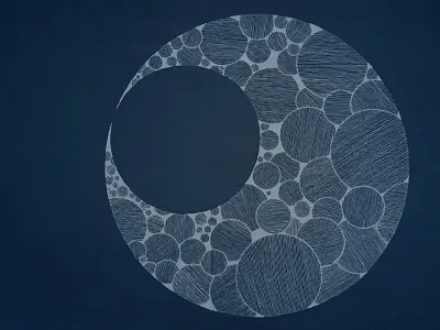 Crescent3 Wallpaper 800x600 blue circles crescent hand drawn lines moon photoshop wallpaper white