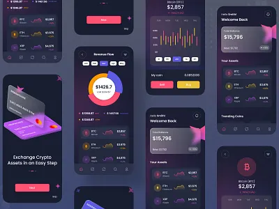 Cryptocurrency App Design account app app design binance crypto cryptocurrency currency dollar exchange mobile app mobile app design money money app money exchange app personal wallet safe money ui design ux design wallet wallet app