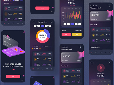 Cryptocurrency App Design account app app design binance crypto cryptocurrency currency dollar exchange mobile app mobile app design money money app money exchange app personal wallet safe money ui design ux design wallet wallet app