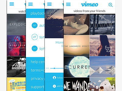 Vimeo App Redesign app interface iphone mobile playback redesign ui ux video vimeo