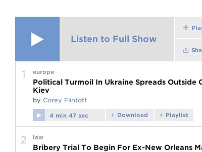 Morning Edition Rundown audio controls player rwd segments