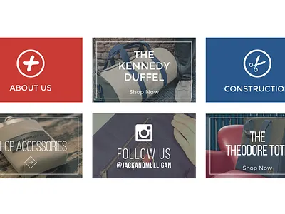 Ecommerce Site Grid brand ecommerce grid shopping