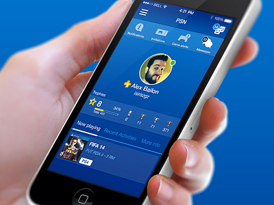 Playstation iPhone App Redesign design interface iphone playstation