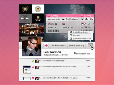 One Year Anniversary Dribbble Widget clean design dribbble photoshop psd ui widget