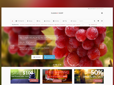 CLEANUI SHOP THEME WIP clean ecommerce glass ios7 shop wip